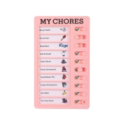Reusable My Chores Checklist Daily Planner Memo Plastic Board Chore Chart Responsibility Behavior for Kid Self-discipline Card