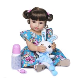 Fit For Doll Head Circumference 32cm To 36cm Silicone Reborn Baby Doll Hair Wig Curly Brown Golden Hair for BJD doll Reborn Doll