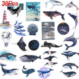 Vintage Conch Shell Sticker Label Scrapbooking Marine Life Stationery Stickers For Children Decorative Diary Album