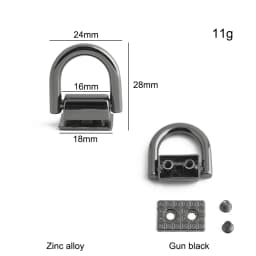 10/50/100PCS Metal Bag Side Hanger Square Ring For Handbag Strap Side Carabiner Clip Hook Chain Connector Buckle Accessories