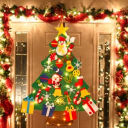 DIY Felt Christmas Tree Christmas Decoration for Home Navidad Noel 2025 New Year Christmas Ornaments Santa Claus Xmas Kids Gifts