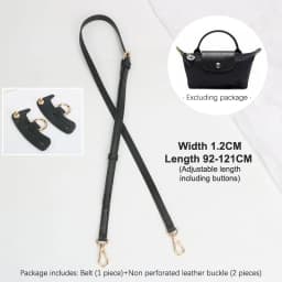 1set Bag Leather Strap For Longchamp Universite Mini Bag Shoulder Strap New Gray Mini Bag Punch-free Modification Accessory
