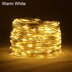 10M-200M LED String Fairy Lights Silver Wire Fairy Lights Christmas Garland For Outdoor Home New Year Tree Wedding Party Decor