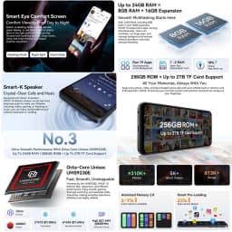 Blackview WAVE 10 Smartphone 8GB+256GB 6.88'' Android 16 Unisoc UMS9230E 5000mAh 4G Cell Phone