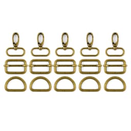 5Sets 20/25/32/38mm Metal D Ring Swivel Lobster Buckle for Bag Webbing Strap Hook Dog Collar Adjust Slider Clasp Sewing Hardware