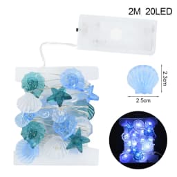2M 20LED Ocean Theme Party Night Light Seahorse Seastar Shell Fairy Light Garland String Wedding Birthday Party Decoration