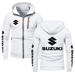 Suzuki Logo Motorcycle Racing Team Men Zip Up Hoodie 2026 New Casual Male Sweatshirt Spring Autumn Sports Men's Jackets Coat
