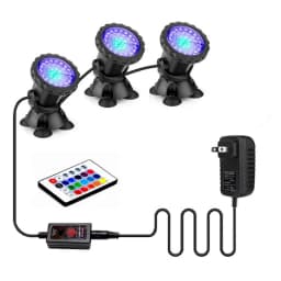 IP68 Waterproof Underwater LED Lights 12V RGB Multicolour Aquarium Light Garden Fountain Pond Fish Tank Swimming Pool Spot Lamp