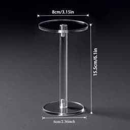 Acrylic Transparent Jewelry Perfume Cosmetics Display Stand Frame Round Diamond Ring Holder Bracket Small Doll Model Organizer