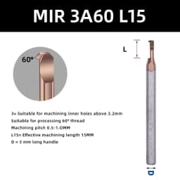 KaKarot MIR Boring Cutter for Threading Coated Carbide Mini Internal Lathe Turing Tool Copying Small Hole Tungsten Steel Alloy