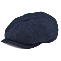 BOTVELA Tweed Wool 8 Panel Black Herringbone Newsboy Cap Men Classic 8-Quarter Panel Style Flat Caps Women Beret Hat