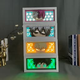 Anime Light Box for Children Bedroom Decoration Manga LED Night Light Paper Cut Lightbox Beside Lamp drop shipping