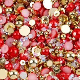 10g Mix Size Jelly Resin Flatback Rhinestone AB Imitation Pearl Beads For Nail Art DIY Cup Crafts Decor