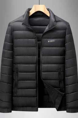 Men's winter jacket Simple stand collar Cotton coat New thick warm parkas