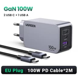 UGREEN 100W GaN Charger USB C Charger QC4.0 3.0 Quick Charge For Macbook Laptop Tablet PD Fast Charger For iPhone 18 17 16 Pro