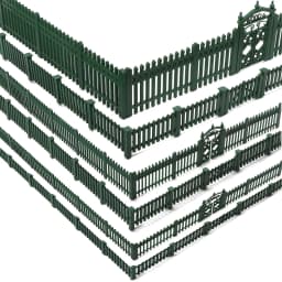Eevemodel O HO N Scale Model Fences with Gates Building Wall for Model Trains Diorama Scene