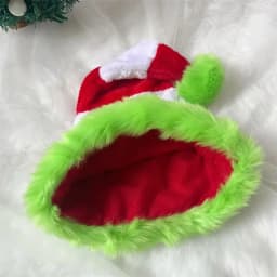 Splicing Christmas Santa Hat Xmas Long Plush Holiday Red Hat For Woman And Man Unisex 2025 New Year Festive Party Supplies Gifts