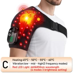 Vibration Shoulder Steamer Belt Heated Shoulder Warmer Massager Electric Smart Massage Machine Temperature Adjust
