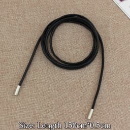 New Round Leather Rope Long Waist Belt Thin Slim Dresses String Waistband Knotted Waist Rope Skirt Decorative Coat Sweater Strap