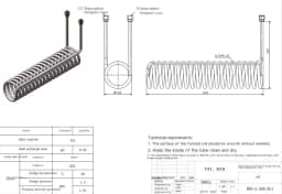 1PCS Titanium Tube Coil Evaporator for 1P 1.5 2 2.5 3 5P Aquarium Chiller Heat Exchanger Fish Tank in Seafood Pond
