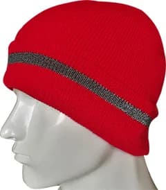 High Visibility Safety Beanie Reflective Knit Ribbed Hats Warm Winter Bonnets for Night Running Hiking Cycling