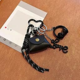 New Woven Rope Heart Keychain DIY Sweet Pendant Heart Bag Hanging Charm Keyrings Accessories For Women