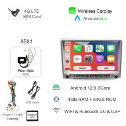 7862 720P Auto Android 13 12G+256G Car Radio GPS Player 4GB Carplay Navigation Autoradio For Porsche Cayman 911 987 Boxster 997