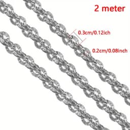 1meter Stainless Steel Chains for Jewelry Making DIY Rolo Cable Link Chain Necklace Bracelet Handmade Accessories Wholesale