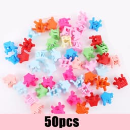 50PCS/Set Cute Hair Claws Small Size Mini Hairpin Hair Clips For Girls Korean Side Clip Bangs Clip Women Sweet Hair Accessories