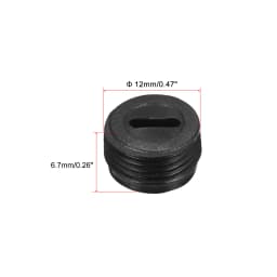 6/10/20Pcs Black Plastic Screw Carbon Brush Holder Caps Case Dia 10mm/12mm/13mm/14mm/15mm/16mm/18mm/20mm/22mm Brush Cover