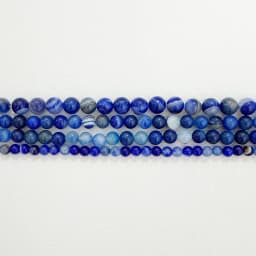 Natural Stone Lapis Lazuli Color Stripes Agate Round Loose Beads 6 8 10 12MM Pick Size For Jewelry Making