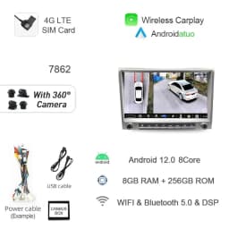 7862 720P Auto Android 13 12G+256G Car Radio GPS Player 4GB Carplay Navigation Autoradio For Porsche Cayman 911 987 Boxster 997