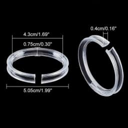 5mm 5Pcs Beaded Bracelet Display Stand Clear Acrylic Jewelry Holder Transparent Round Bangle Rack Organizer Display Shelves