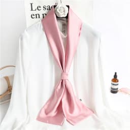 Red Solid Color Long Silk Scarf Female Hair Scarves Silk Satin Neck Scarf For Women 14*145CM Headbands Plain Bag Ribbon Lady