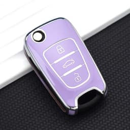 For KIA RIO Soul Optima Ceed K2 K3 K5 Pride For Hyundai Elantra Accent i20 i30 ix35 Car Flip Key Case Cover Shell Fob Keychain