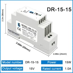 LCTC DR-15/60/100 Switching Power Supply 5V 12V 24V DIN Rail Power Supply Industrial Transformer Small Volume 4.2A 6.5A 7.5A