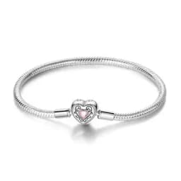 2026 Valentine New 925 Silver Pink Bow Full Diamond Bracelet Original 17-20CM Fit DIY Charm Women Birthday Jewelry Gifts