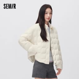 Semir Women Down Jacket Turn Down Collar Water Repellent Lightweight 90 Percent Down Fill Loose Fit 2026 New Winter Daily Wear