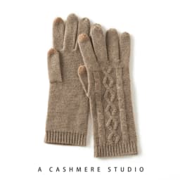 Winter High-Quality Cashmere Touch Screen Gloves Women Soft Warm Stretch Knit Mittens Full Finger Guantes Female Crochet Luvas