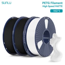 SUNLU 3KG High Speed Matte PETG Filament 1.75mm 1kg Spool (2.2lbs) High Speed Printing Filament Fit Most FDM Printer