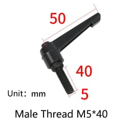 10PCS Adjustable Handle Lever Clamping Handles Metal Knob Machinery Tools Male Female Thread Diameter M4-M16 Length 10mm-80mm