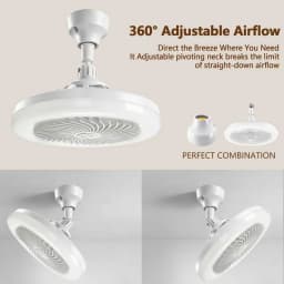 2 In 1 LED Ceiling Fan Light 50W With lamp holder Remote Control 3 Speeds Adjustable and Dimmable Light For Bedroom Living Room