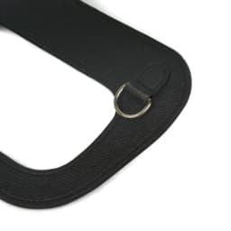 Tanqu Edge Painting Silver Metal D Buckle Mini Oblong Leather Handle for O Bag Mini O Chic Handbag