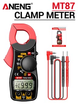 ANENG MT87 1999 Counts Clamp Multimeter AC/DC 600V Voltage 400A Current Resistance Tester with Data Hold Digital Clamp Meter