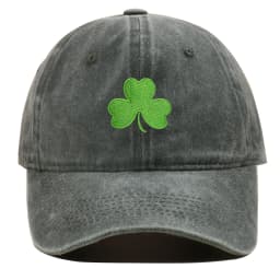Ireland Green Baseball Cap Retro Clover Embroidered Sunscreen Hat for Men And Women Trendy Couple Duckbill Cap