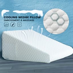 Wedge Pillow for Sleeping Bed,Air Layer Memory Foam for Back, Leg, and Knee Pain Relief Triangle Pillow with Removable Cover