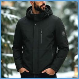 2026 Men's Winter Wool Blend Hooded Parka Thick Warm Windproof Casual Quilted Cotton Coat Heavyweight Outdoor Streetwear Vintage