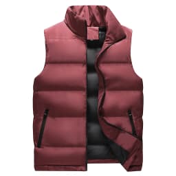 2026 Men Autumn Winter Stand Collar Windproof Slim Fit Warm Vest Outdoor Casual Sleeveless Jacket Fashion Trendy Clothing