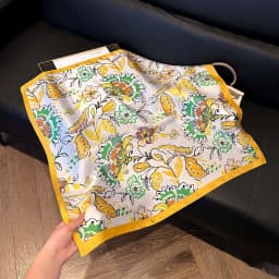 70*70cm Women's Square Silk Scarf Soft Satin Polka Dot Wrap Foulard Lady Neckerchief Bandannas Hair Skinny Tie Hijab Shawls
