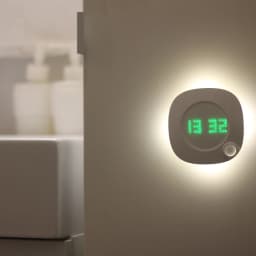 PIR Motion Sensor LED Night Light USB Rechargeable Night Lamp Digital Clock For Kitchen Cabinet Wardrobe Staircase
